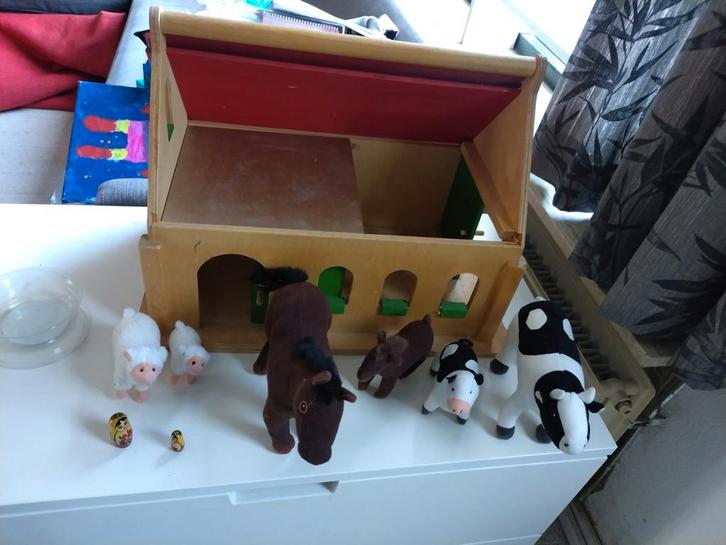Nicky Nikki Houten Speelgoed Boerderij met Dieren, Kinderen en Baby's, Speelgoed | Educatief en Creatief, Gebruikt, Bouwen, Ontdekken