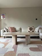 Prachtige vintage travertin teardrop salontafel, Huis en Inrichting, Tafels | Salontafels, Ophalen, 100 tot 150 cm, 50 tot 100 cm