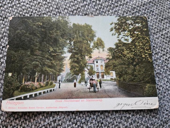 Hillegom hoofdstraat 1905, Verzamelen, Ansichtkaarten | Nederland, Gelopen, Voor 1920, Ophalen of Verzenden