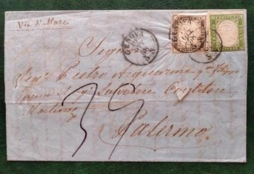 ITALIË - SARDEGNA 1858 brief Genova beschikbaar voor biedingen