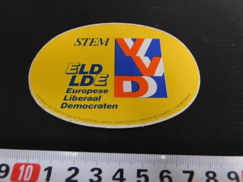 sticker politiek stem VVD europese liberaal democraten *, Verzamelen, Stickers, Zo goed als nieuw, Bedrijf of Vereniging, Ophalen
