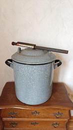 Brocante emaille weckketel met thermometer, Ophalen of Verzenden