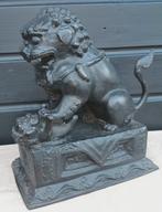 Grote Bronzen Tempelleeuw, Antiek en Kunst, Ophalen of Verzenden