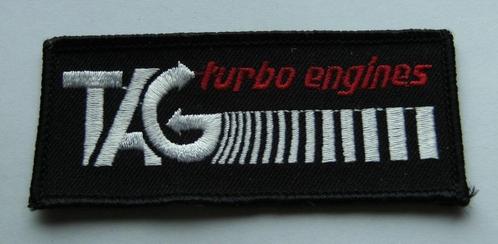 F1 TAG turbo engines patch badge opnaai embleem vintage, Verzamelen, Automerken, Motoren en Formule 1, Nieuw, Formule 1, Ophalen of Verzenden