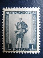 Postzegels Albanië 1939 nr. 298 klederdracht - cw. € 1,00., Ophalen of Verzenden, Overige landen