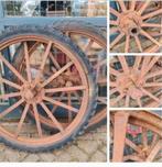Grote oude wielen deco 115cm band 11cm  landbouwwerktuig, Tuin en Terras, Ophalen, Gebruikt, ., .