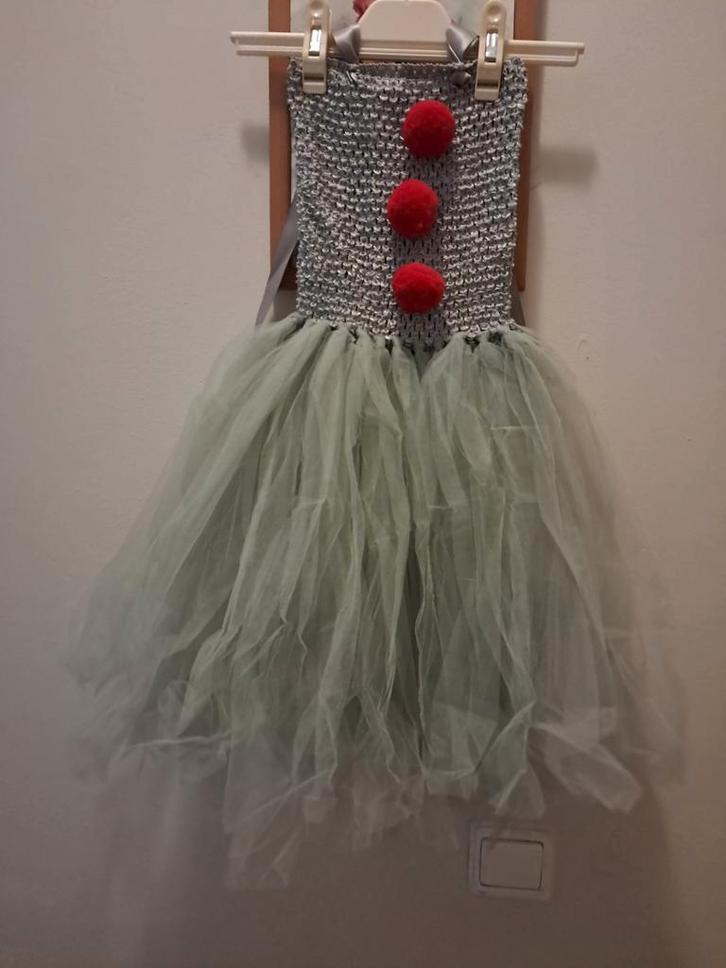 Horror 4 delig Clown Pak - Maat 116/122 (6-7 jaar), Kinderen en Baby's, Carnavalskleding en Verkleedspullen, Nieuw, Meisje, 110 t/m 116