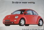 Poster VW  "De nieuwe Beetle", rood, Deurposter of groter, Rechthoekig Liggend, Ophalen of Verzenden, Zo goed als nieuw