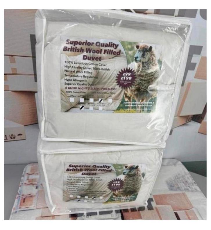 Dekbed Deken 100% engelse wol Kingsize 260x220 260-220 XL, Huis en Inrichting, Slaapkamer | Beddengoed, Nieuw, Deken of Dekbed