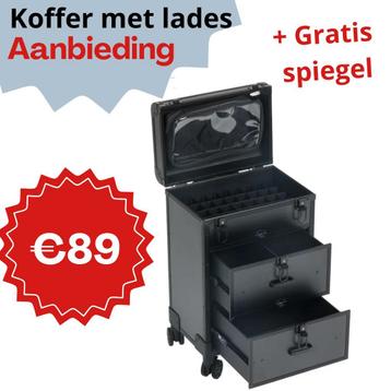 Kapperskoffer  kappers koffer  lades trolley met wielen beschikbaar voor biedingen
