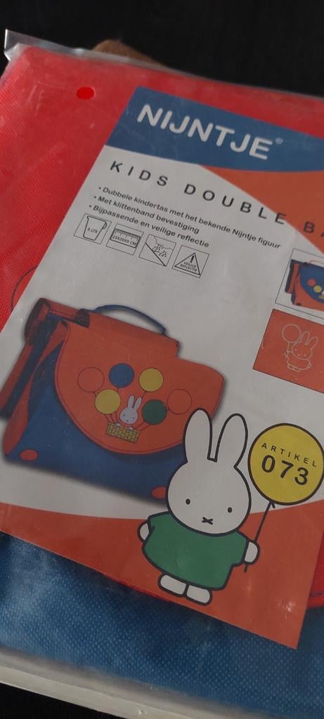 DUBBELE KINDER TAS NIJNTJE TAS  FIETS TAS KINDEREN, Ophalen of Verzenden, Nieuw