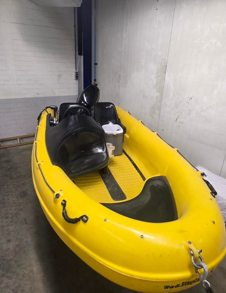 Complete set: Summerfun boot + Suzuki 20PK (2020) + trailer, Ophalen, Overige typen, Zo goed als nieuw, Met peddels