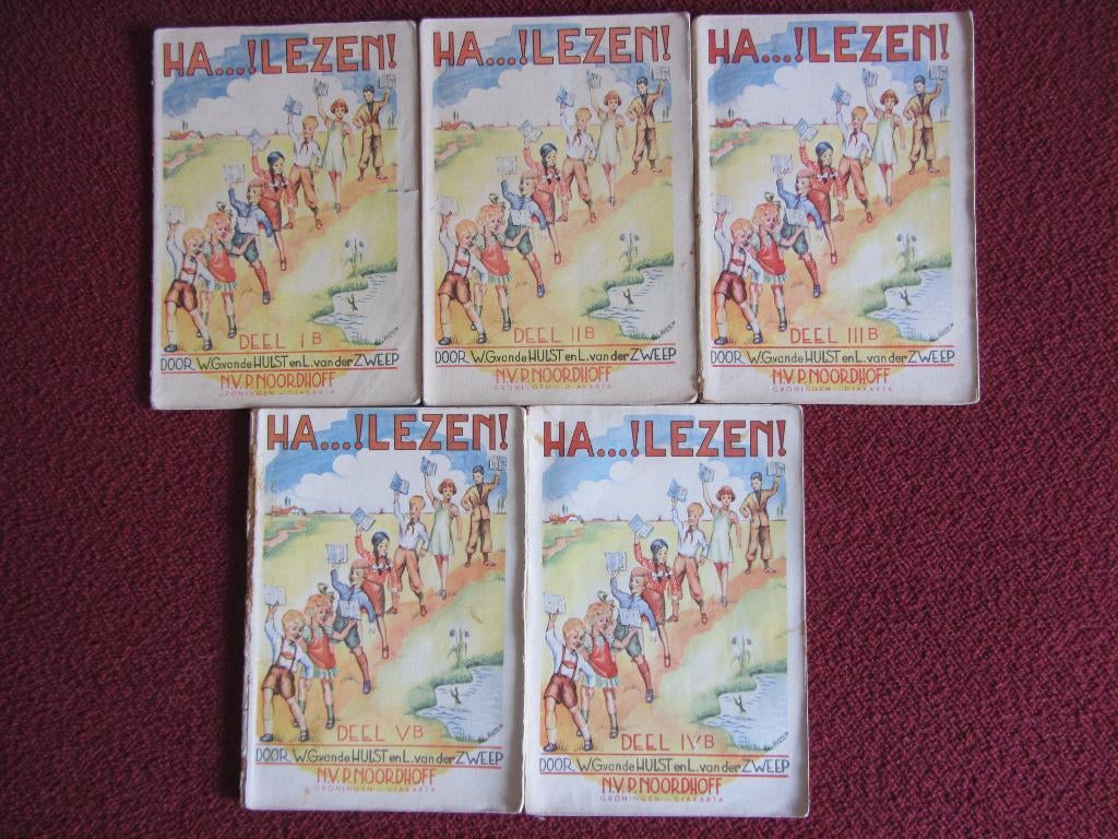 oude schoolboekjes HA... LEZEN DEEL 1B T/M.5B, Ophalen of Verzenden, Gelezen, Overige niveaus, Nederlands