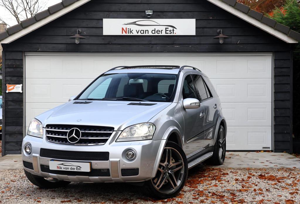 Mercedes-Benz ML 63 AMG-Dak-Stoelverwarming-Camera-Bi-Xenon, Auto's, Mercedes-Benz, Automaat, Leder, Bedrijf, Vierwielaandrijving