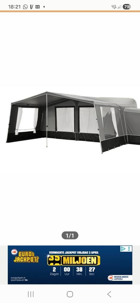 Obelink Voortent Luifel - Maat 12, Ophalen, Nieuw, Overige merken