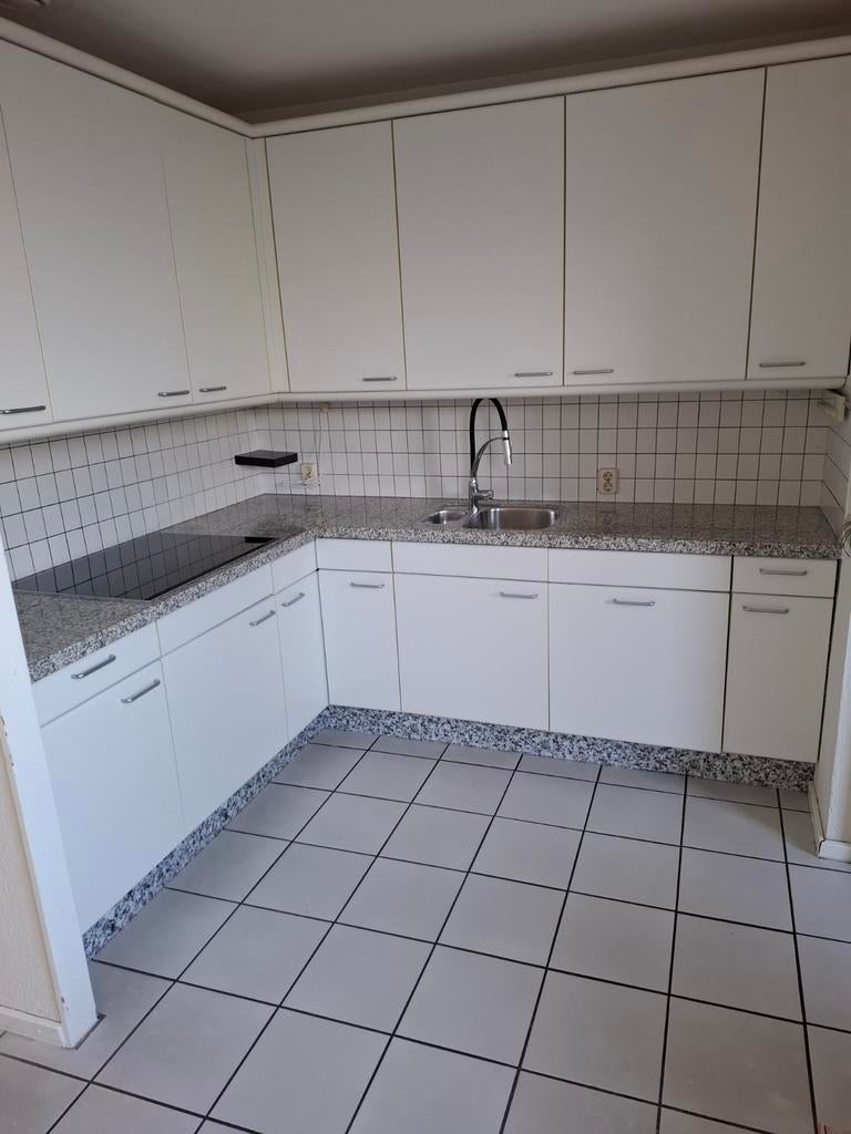 L-vormige hoekkeuken met Bosch inductiekookplaat, Ophalen