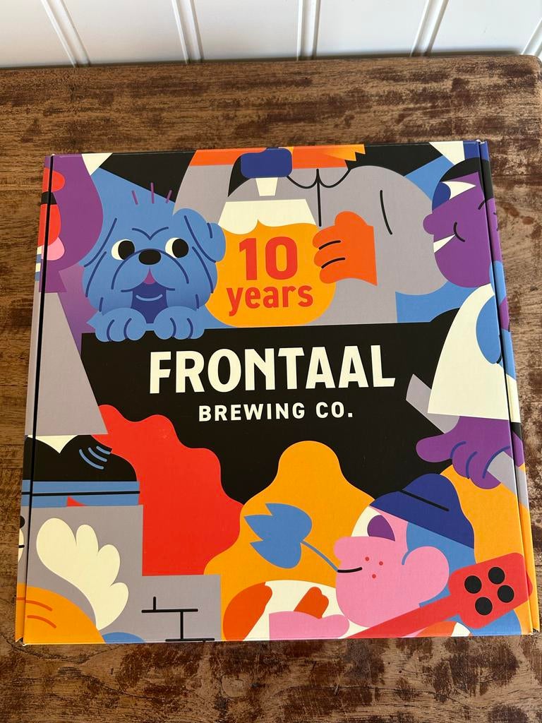Frontaal 10 jaar geschenkset met glas en bieren, Ophalen of Verzenden, Nieuw, Flesje(s), Overige merken