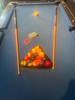 Te koop pooltafel zgan incl nieuw laken en toebehoren, Verzenden, Zo goed als nieuw, Pooltafel