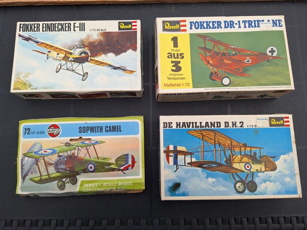 Revell en  Airfix model vliegtyigen WW1., Hobby en Vrije tijd, Ophalen of Verzenden, 1:72 tot 1:144, Revell