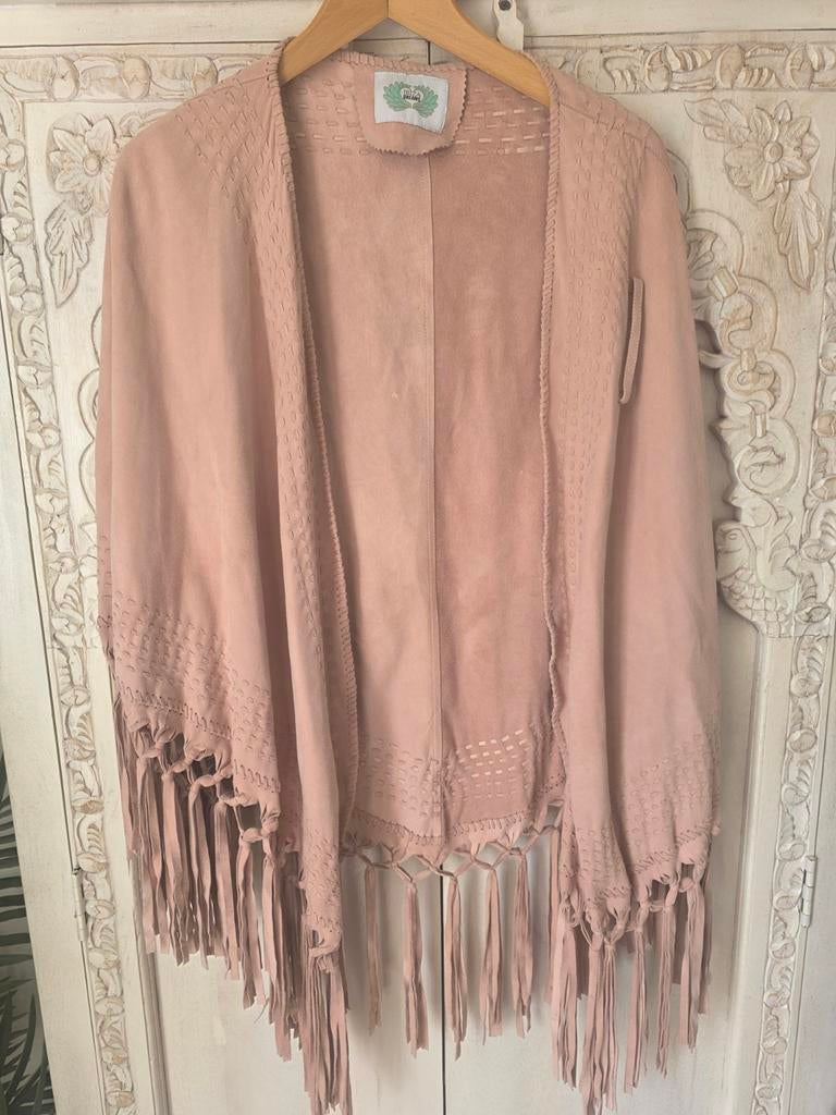 Poeder roze suede Ibiza Dreams omslagdoek, Ibiza Dreams, Maat 46/48 (XL) of groter, Ophalen of Verzenden, Zo goed als nieuw