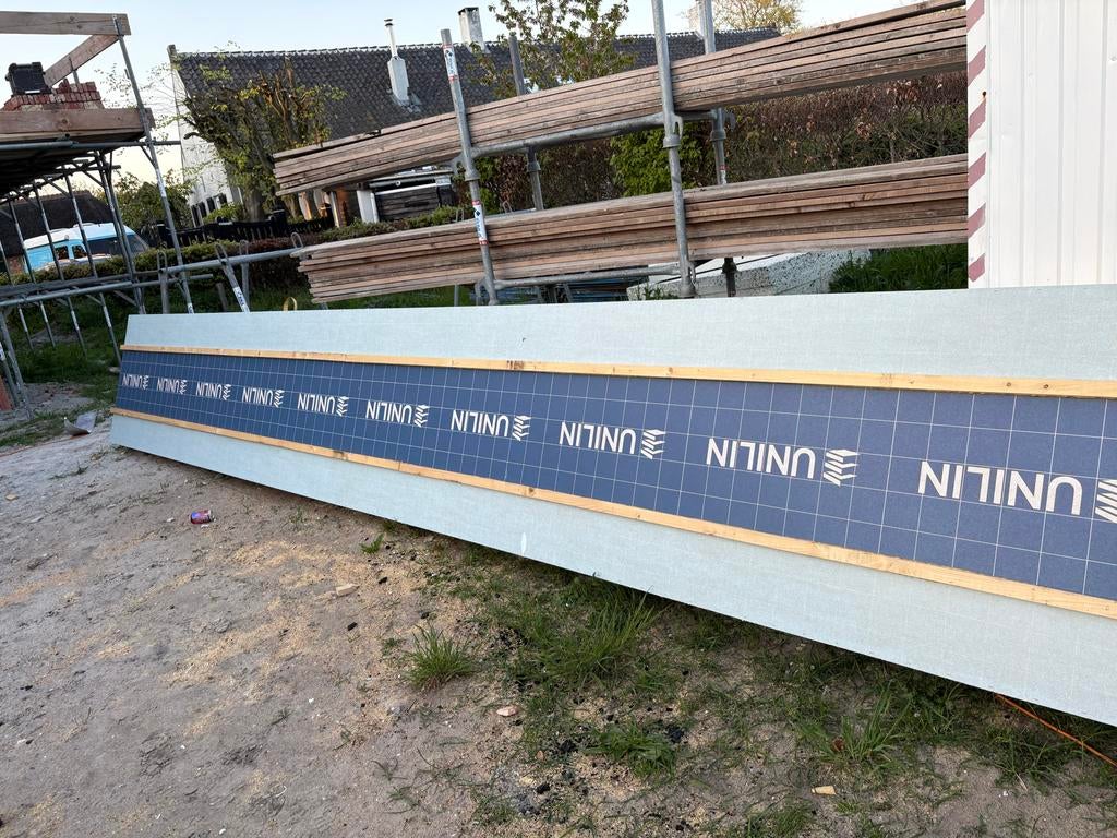 Unilin dakplaat RC 6,3 nieuw, 7m, schuin afgezaagd, Dakisolatie, 12 cm of meer, Nieuw, Hardschuim (Pir)