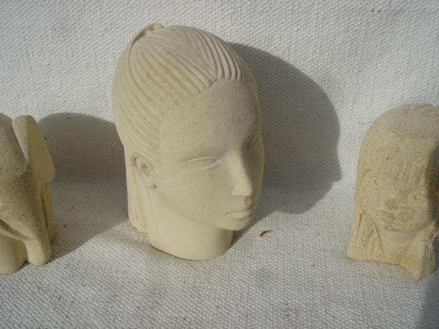 3x Vintage MARBELL Stone Art beelden / objecten, Overige onderwerpen, Ophalen of Verzenden, 20 - 50 cm, Steen of Keramiek