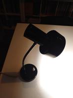 Compact jaren 70 zwart verstelbare Design bureau lamp, Ophalen of Verzenden, Gebruikt, Metaal, Vintage