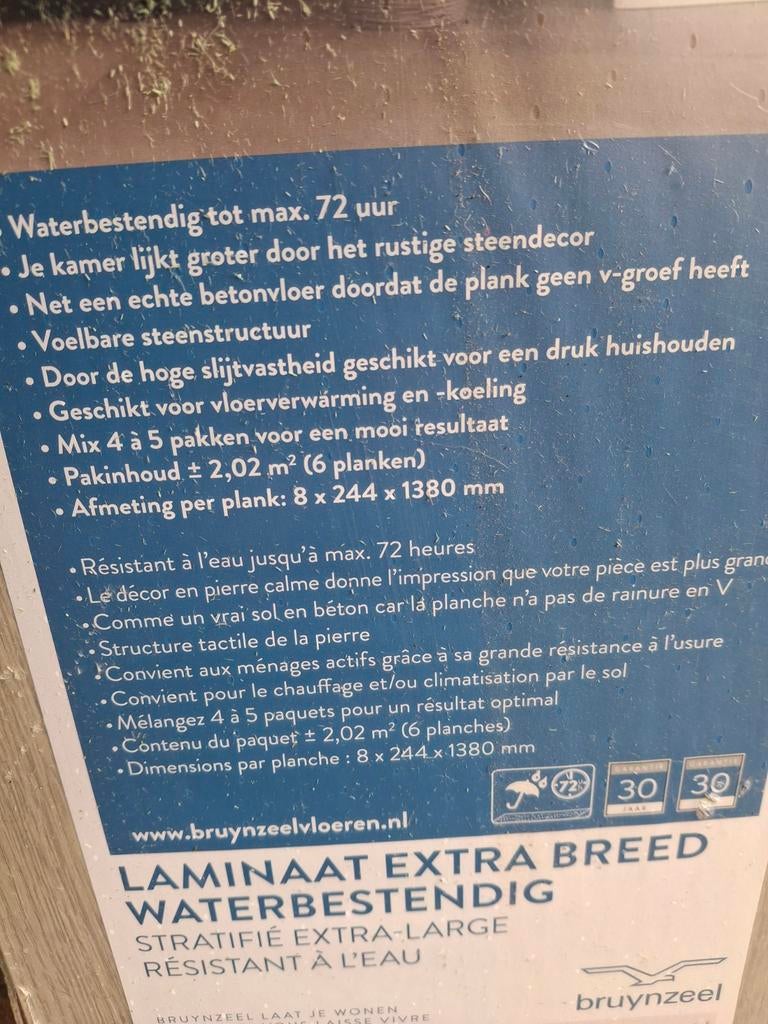 Bruynzeel Laminaat Extra Breed Waterbestendig + Ondervloer, Ophalen