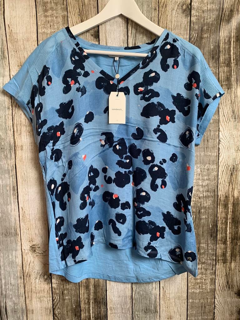 Sandwich super mooi blauw shirt (Maat L), Maat 42/44 (L), Nieuw, Korte mouw, Verzenden
