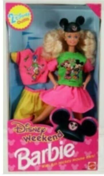 1993 BARBIE EURO DISNEY WEEKEND NRFB NIEUW in doos, Verzamelen, Poppen, Verzenden, Nieuw, Fashion Doll
