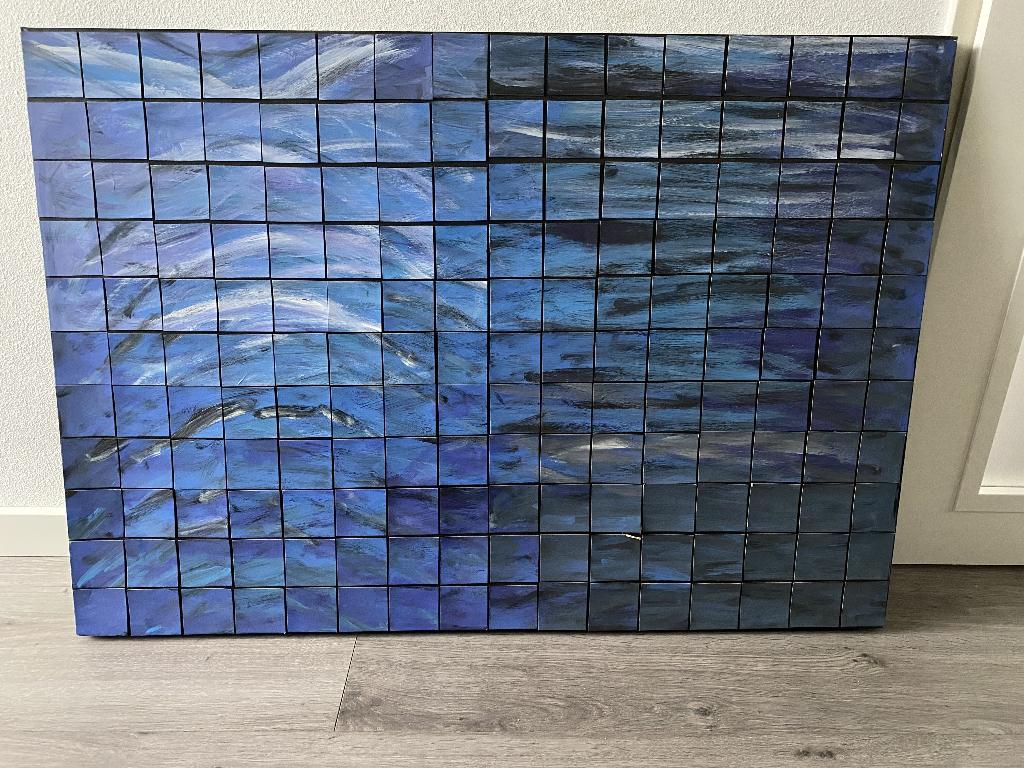 Schilderij Wanddecoratie sea ​​in squares, Ophalen