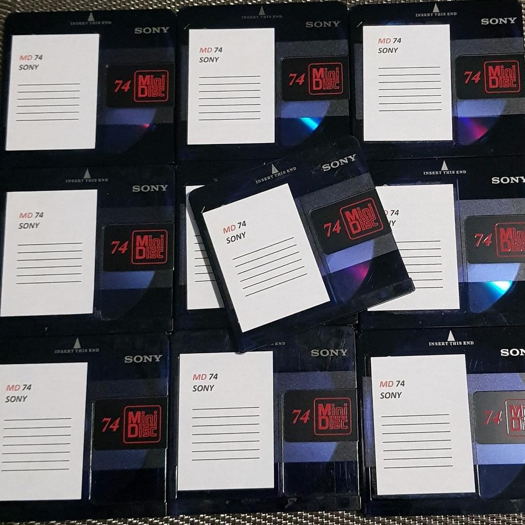 10 Stuks Minidisc Sony blue, Verzenden