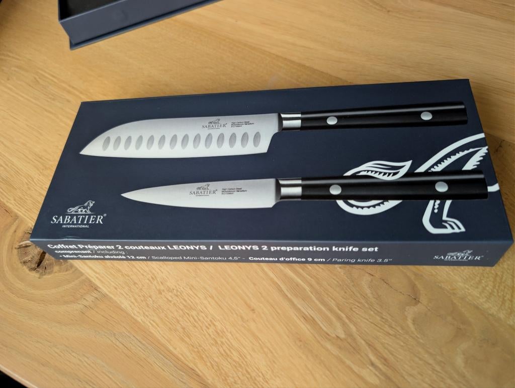 Sabatier Chef's / Koksmessenset 2 Delig Nieuw! Frans!, Nieuw, Ophalen of Verzenden, Rvs of Chroom, Vaatwasserbestendig