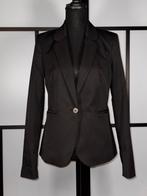 Mooie zwarte blazer maat M met schoudervulling en zakken, Zwart, Jasje, Gedragen, Ophalen
