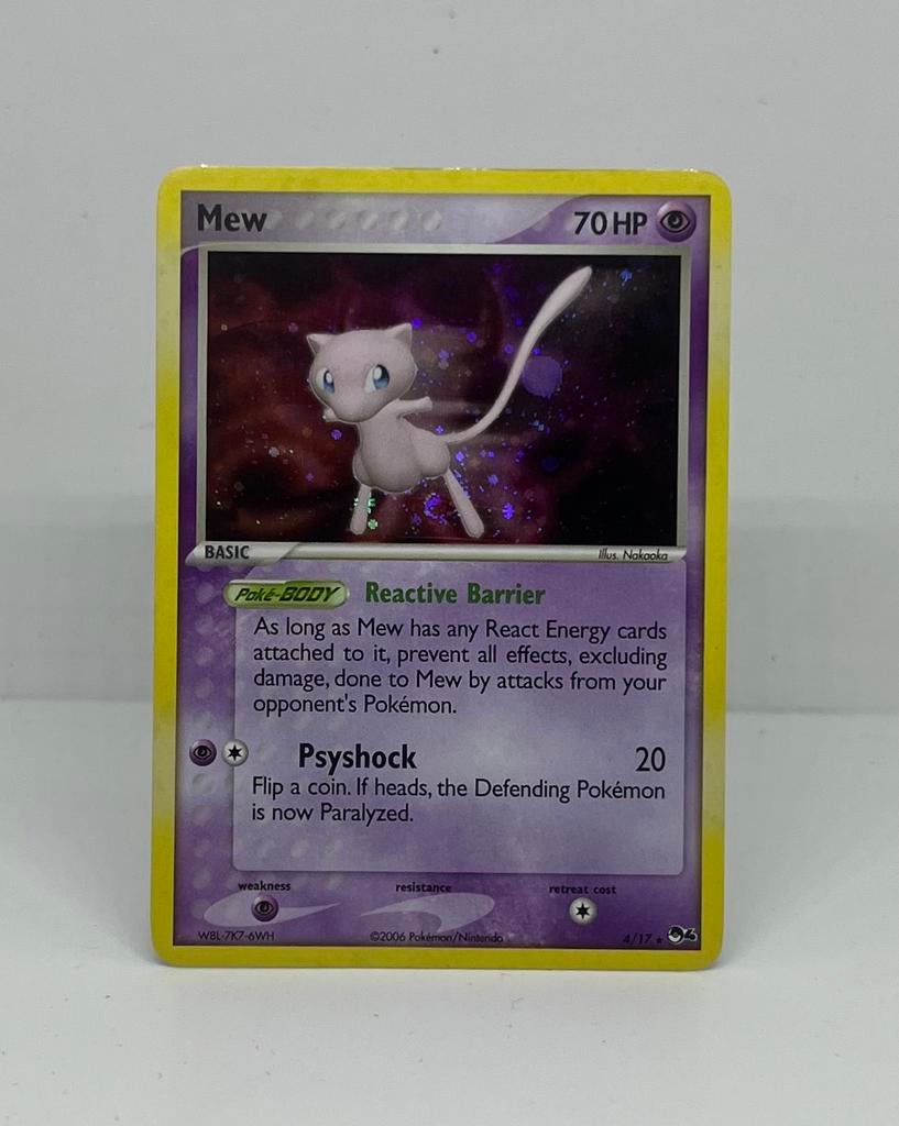 Mew Pokémon kaart 4/17 holo, Ophalen, Zo goed als nieuw, Losse kaart, Foil