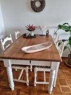 Leuke eettafel met Franse stoeltjes, Ophalen, Gebruikt, 100 tot 150 cm, 200 cm of meer