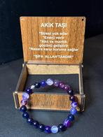 Handgemaakte natuursteen armband akik bileklik incl doos, Ophalen of Verzenden, Zo goed als nieuw, Overige materialen