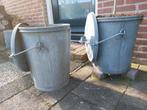 Brocante - Zinken vuilnisemmer(s), Tuin en Terras, Ophalen, Overige materialen, Gebruikt, Rond