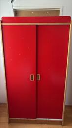 Grenen kast rood, Huis en Inrichting, Kasten | Roldeurkasten en Archiefkasten, Ophalen, Gebruikt, 50 tot 75 cm, 150 tot 200 cm