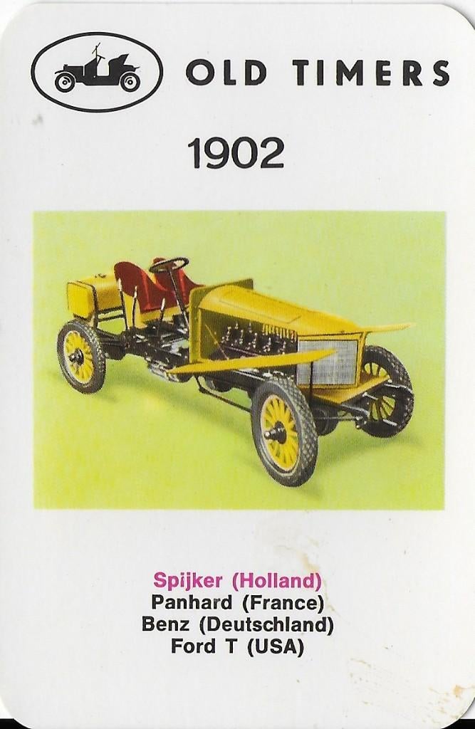 A645 autokaartje spijker ( holland ) 1902, Verzamelen, Ophalen of Verzenden, Zo goed als nieuw, Auto's