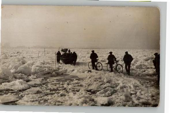 IJsweg van Gorinchem naar Sleeuwijk Winter 1917 FOTOKAART, Ophalen of Verzenden, Voor 1920, Gelopen, Zuid-Holland
