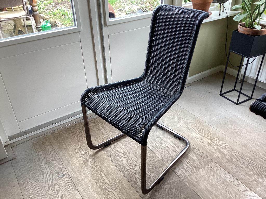 4 Tecta B20 stoelen, Huis en Inrichting, Stoelen, Ophalen, Gebruikt, Zwart, Vier