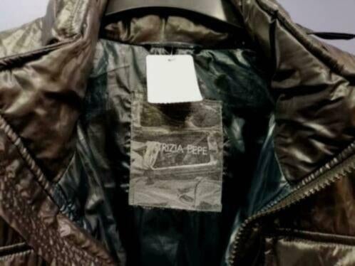 Patrizia Pepe antraciet/ zwart donsjack glimmend 54 nr 32433, Kleding | Heren, Maat 52/54 (L), ., Zwart, Ophalen of Verzenden