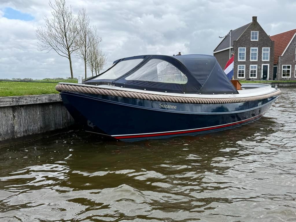 Sloep visvlet staal 22pk Vetus motor, Watersport en Boten, Ophalen, 10 tot 30 pk, Gebruikt, Staal