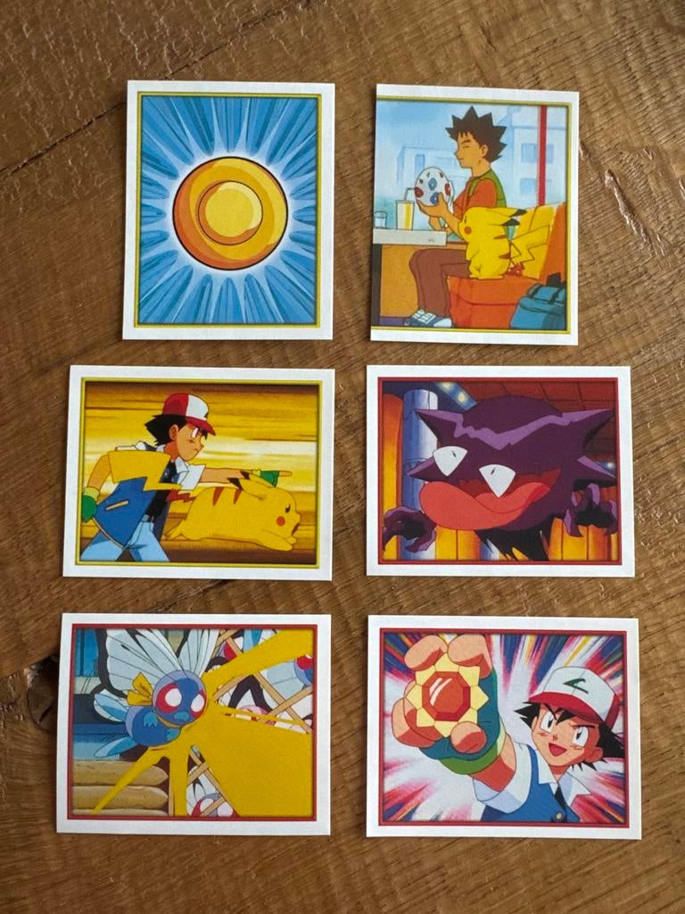 Pokémon Merlin Serie 2 Sticker Set (6st) Holo Foil, Ophalen of Verzenden, Zo goed als nieuw, Overige typen, Foil