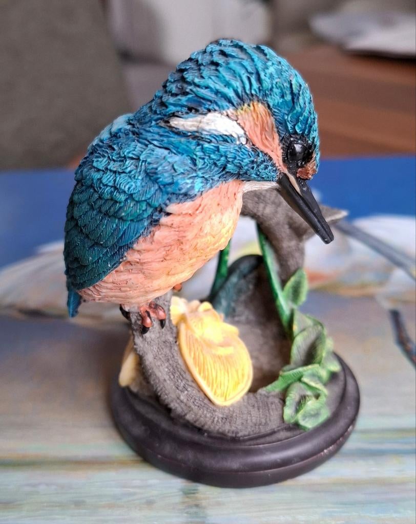 Prachtig gedetailleerd ijsvogel beeldje 2003, Ophalen of Verzenden, Zo goed als nieuw, Dier