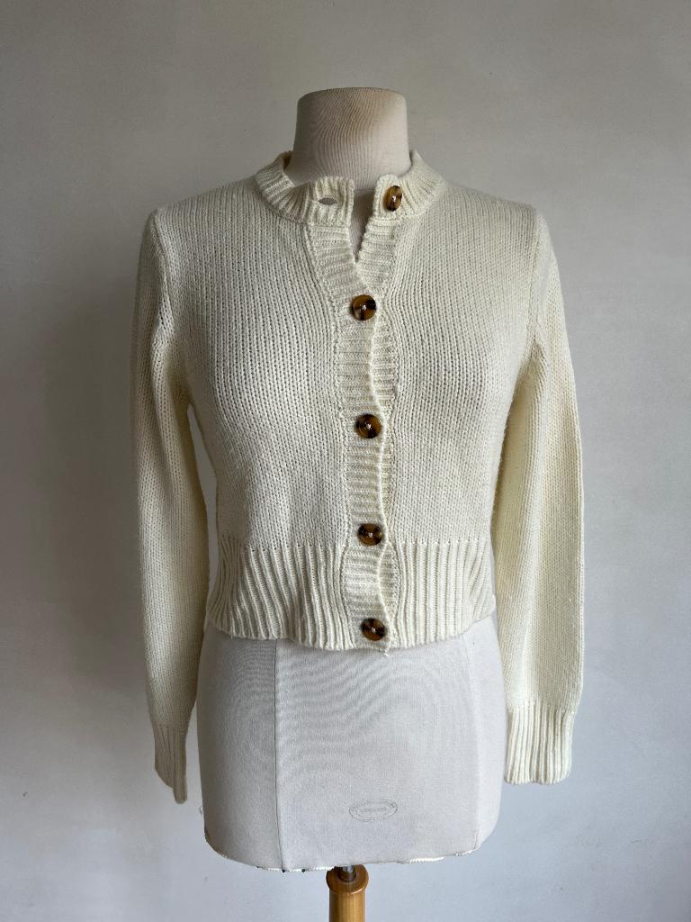 monki vestje creme maat s, Kleding | Dames, Truien en Vesten, Verzenden, Beige, Zo goed als nieuw, Monki