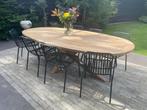 Grote ovale teakhouten tuintafel eettafel 280 cm - als nieuw, Ophalen of Verzenden, Zo goed als nieuw, Ovaal, Teakhout