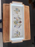 Decor Moustiers schaal met bloemen en vogels, Antiek en Kunst, Ophalen of Verzenden