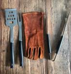 BBQ Gereedschap Set met Handschoen - RVS, Ophalen of Verzenden, Zo goed als nieuw
